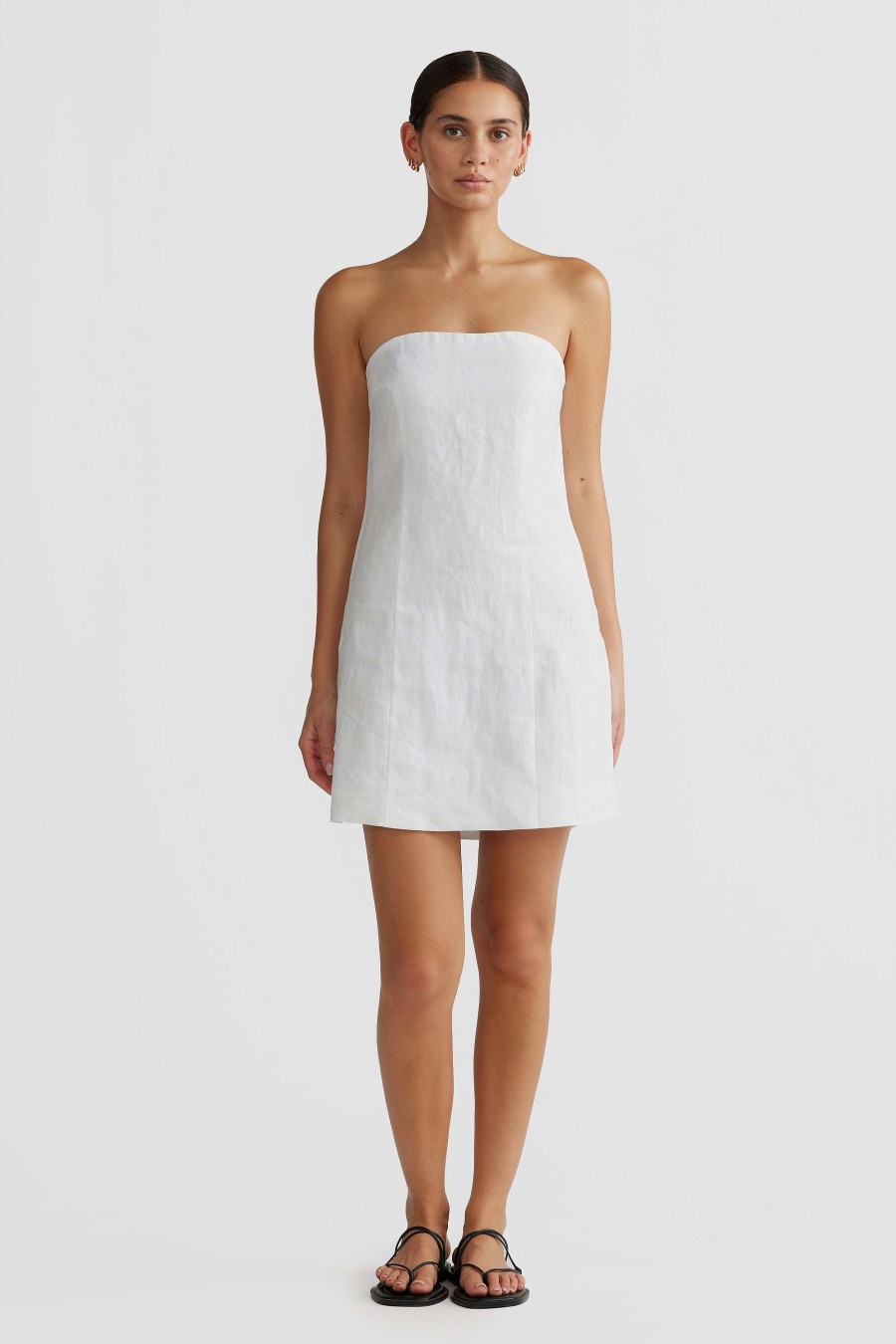 Women Ortc Dresses | Lola Strapless Mini Dress White