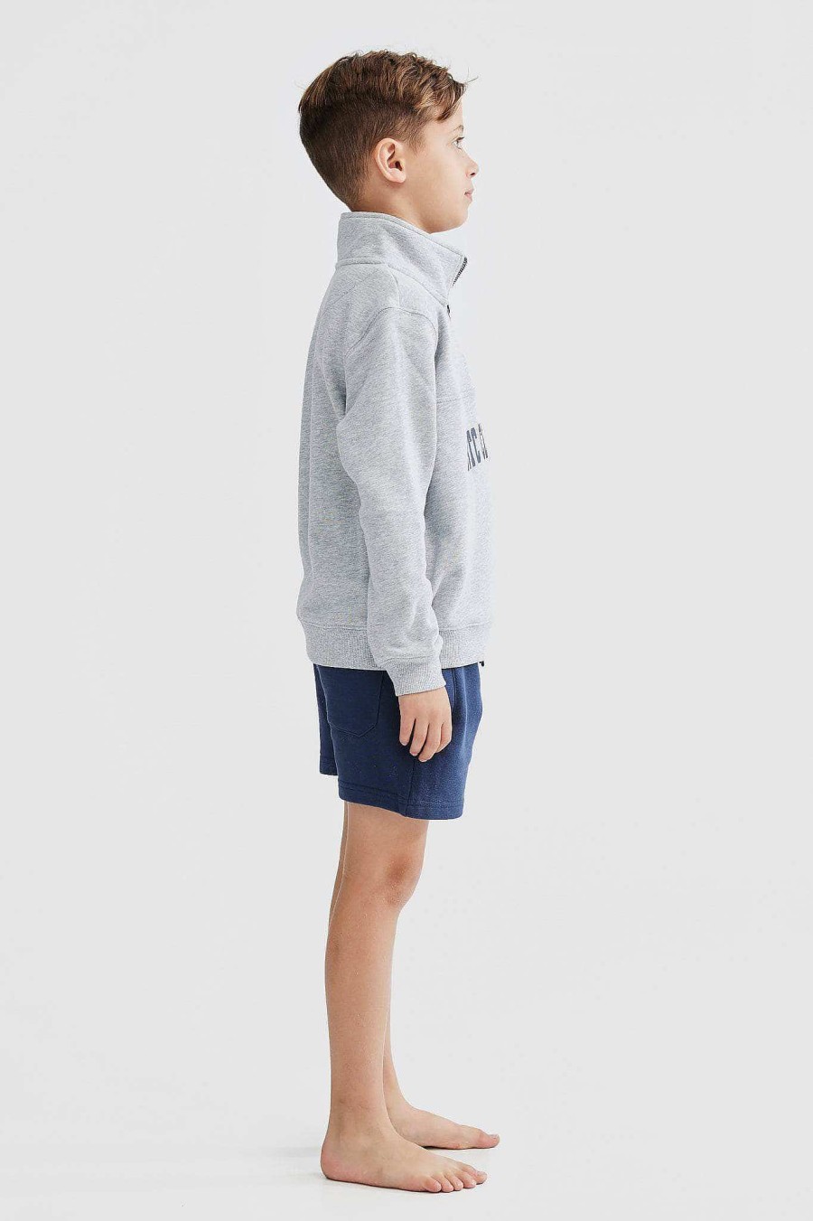 Junior Ortc Quarter Zips | College Logo Quarter Zip Jnr Grey Marle