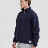 Men Ortc Sherpa Fleece | Sherpa Fleece Quarter Zip Navy