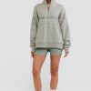 Women Ortc Sweats | Womens Classic Logo Quarter Zip Dusty Olive