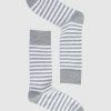 Men Ortc Socks | Stripes Socks Grey And White