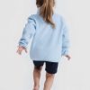 Junior Ortc Quarter Zips | Sherpa Fleece Quarter Zip Jnr Pale Blue