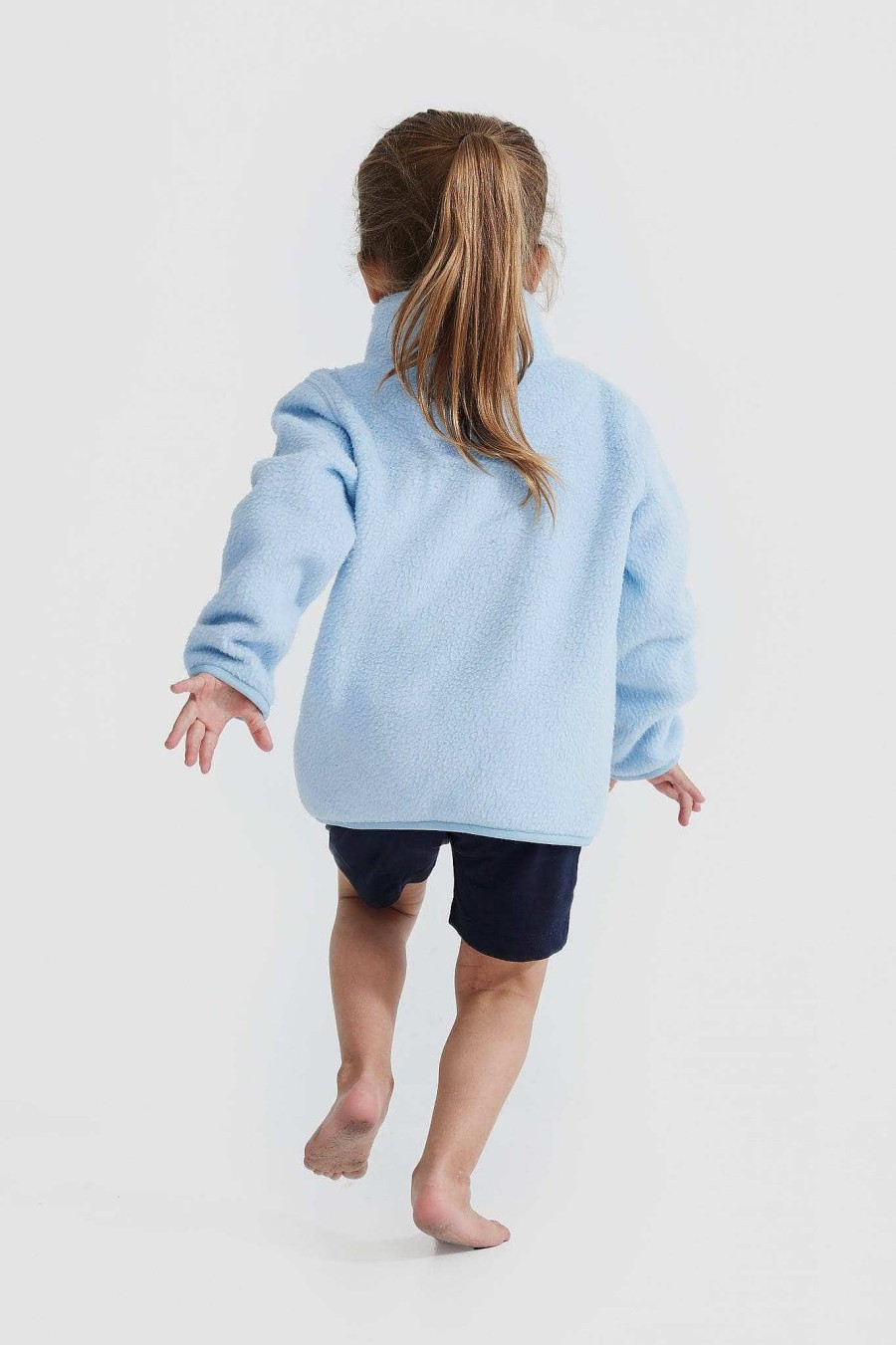 Junior Ortc Quarter Zips | Sherpa Fleece Quarter Zip Jnr Pale Blue