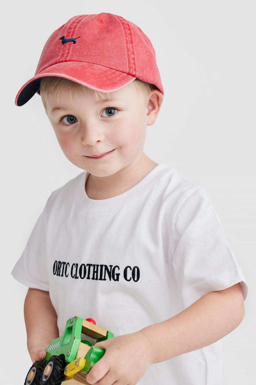 Junior Ortc Hats | Dachshund Cap Jnr Washed Red