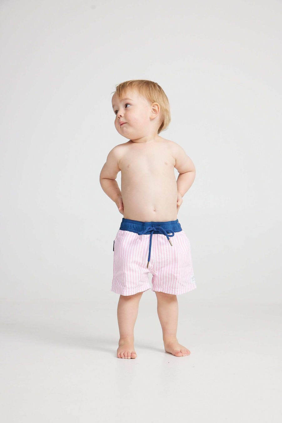 Junior Ortc Swimwear | Manly Pink Jnr Swim Shorts